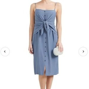 Modern‎ Citizen Blue Button Front Suspender Dress Tie Waist Casual Small